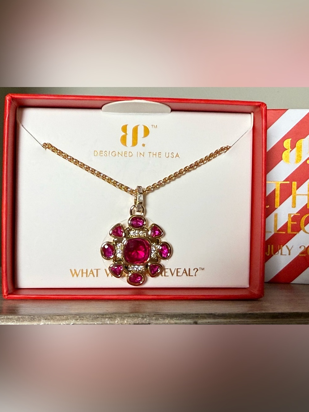 Bomb Party July Birthday Necklace “The Piper Necklace” Brand New!